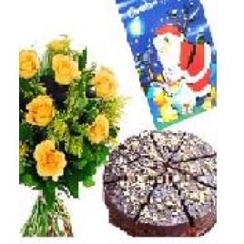 Cute Xmas Combo: Send Flowers To India