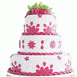 Graceful Three-Tier Wedding Cake 