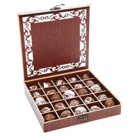 Wooden Truffal Chocolate Box