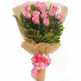 Pink Roses with green fillers